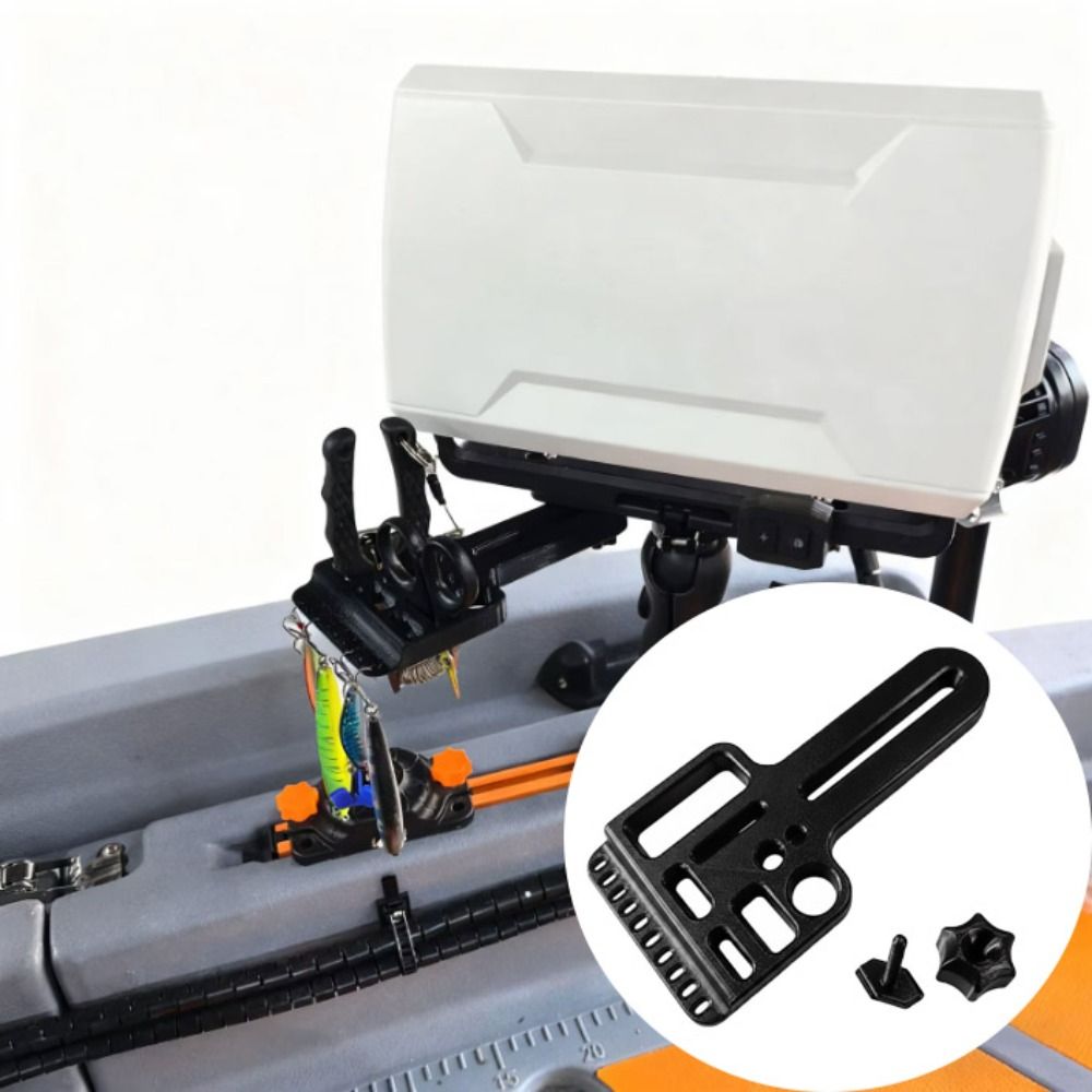 Fishing Kayak Cart - 頑丈なカヤック用釣り具ホルダー、耐久性のあるステンレス製カヤックツールホルダー、携帯用防振釣りカヤック装備