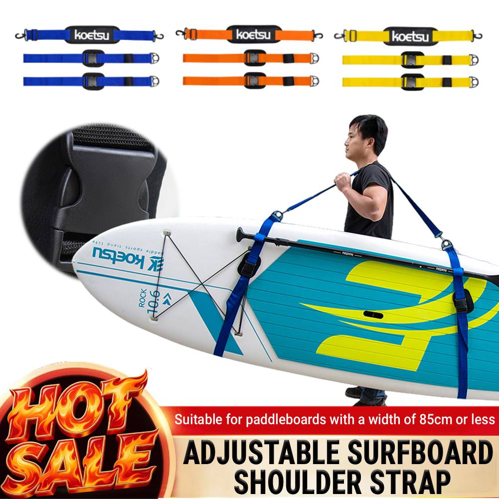 Fishing Kayak Paddle - 調節可能なサーフボードショルダーストラップキャリースリング、スタンドアップSUPボードキャリーストラップ、パドルウェイクボードサーフィンカヤックアクセサリー用