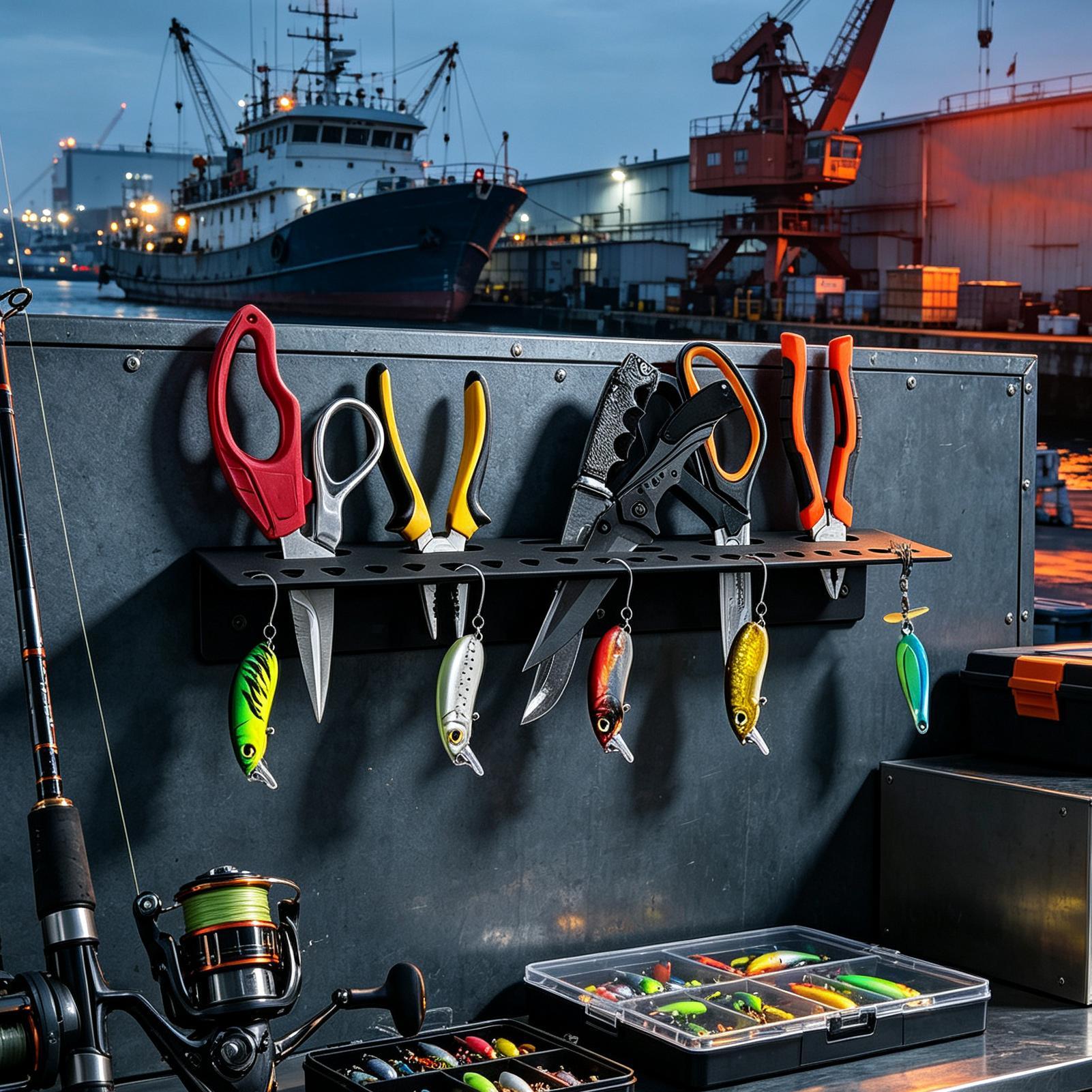 アクリル製カヤック釣り道具オーガナイザー 壁掛け式透明タック - Fishing Kayak Rod Holder のレビューと価格