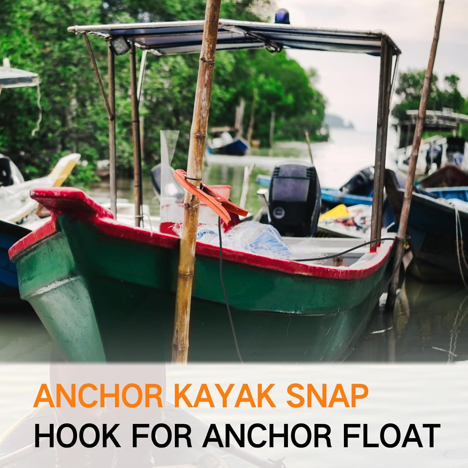 1Pc カヤックアンカーグリップ 16.4フィートパラコード - Fishing Kayak Anchor のレビューと価格