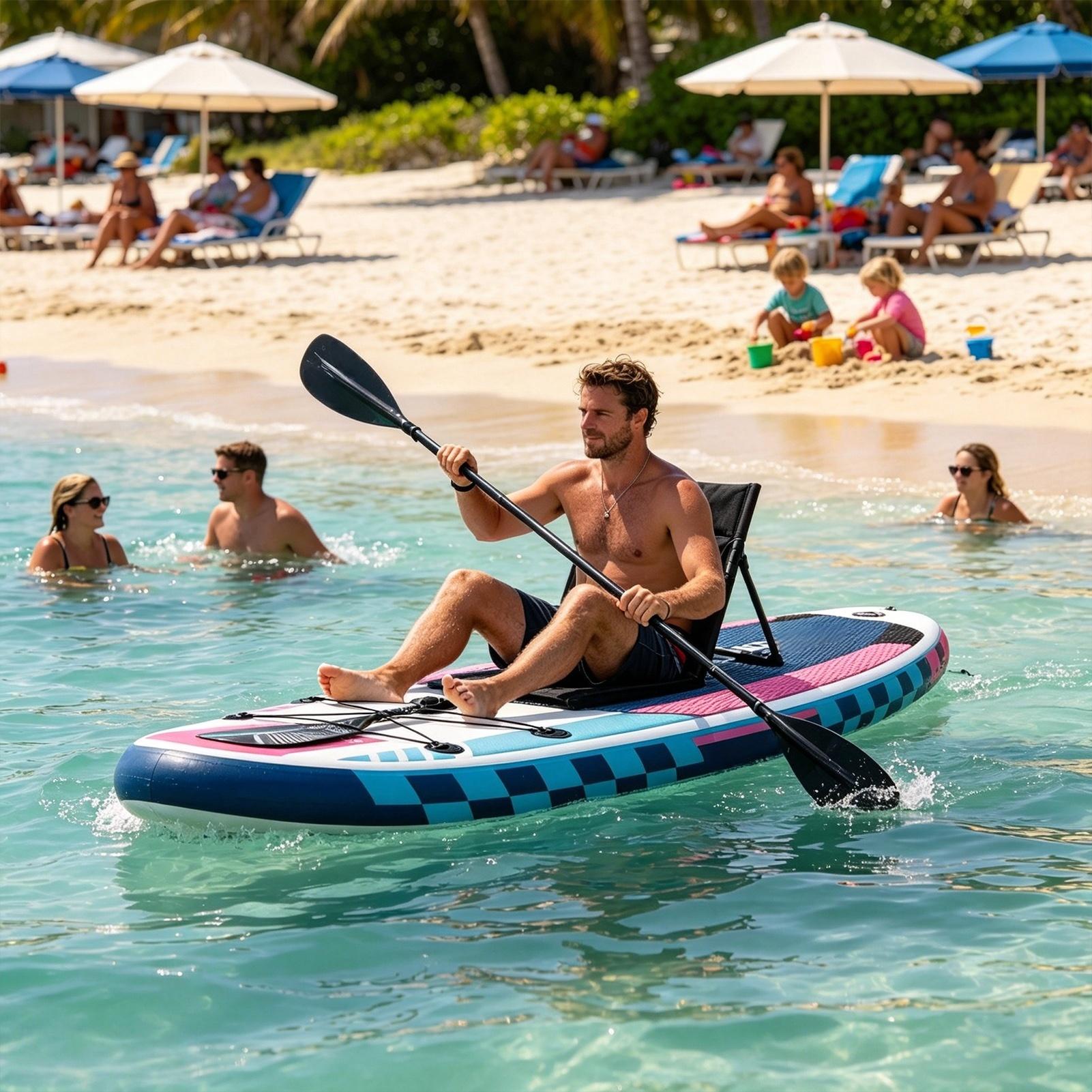 パドルボードシートポータブルリクライニングチェア背もたれ付き - Fishing Kayak Paddle のレビューと価格